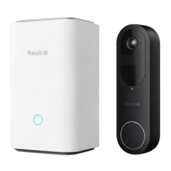 Reolink Smart 2K bedrade/draadloze oplaadbare slimme wifi videodeurbel zwart + Home Hub