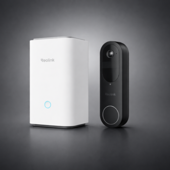 Reolink Smart 2K bedrade/draadloze oplaadbare slimme wifi videodeurbel zwart + Home Hub