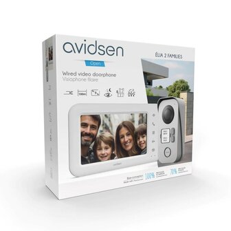 Avidsen 112303 &Eacute;lia bedrade intercom met camera + scherm buitenunit doos