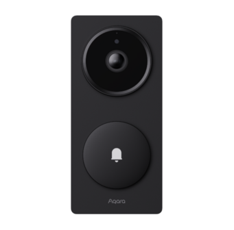 Aqara Smart Video Doorbell G410 Select - bedrade &amp; draadloze videodeurbel met gong - zwart voorzijde