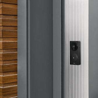Aqara Smart Video Doorbell G4 - bedrade &amp; draadloze videodeurbel met gong - zwart voordeur