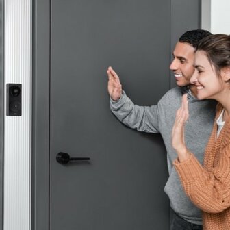 Aqara Smart Video Doorbell G4 - bedrade &amp; draadloze videodeurbel met gong - zwart voordeur