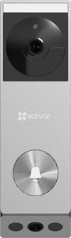 Ezviz EP3x Pro slimme videodeurbel op batterijen met zonnepaneel 2K voorkant