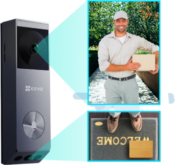 Ezviz EP3x Pro slimme videodeurbel op batterijen met zonnepaneel 2K