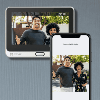 Ezviz DP2C draadloze digitale deurspion met camera en scherm goud
