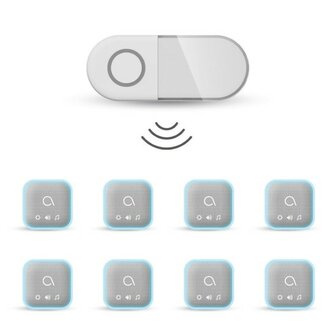 Avidsen 102512-5 Sona-T Plug-In draadloze deurbel met 5 ontvangers voor stopcontact