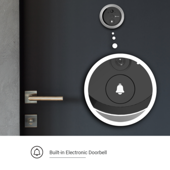 Ezviz DP2C draadloze digitale deurspion met camera en scherm zilver