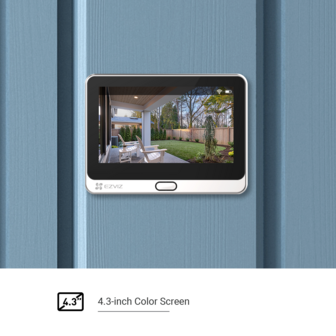 Ezviz DP2C draadloze digitale deurspion met camera en scherm zilver