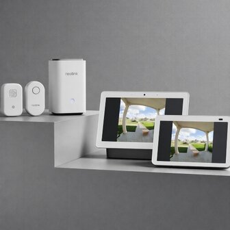 Reolink Smart 2K bedrade/draadloze oplaadbare slimme wifi videodeurbel zwart + Home Hub