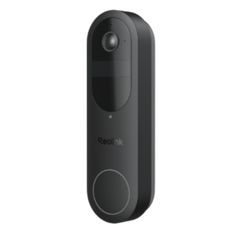 Reolink Smart 2K bedrade/draadloze oplaadbare slimme wifi videodeurbel - zwart