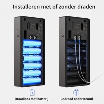 Aqara Smart Video Doorbell G410 Select - bedrade &amp; draadloze videodeurbel met gong - zwart voeding