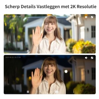 Aqara Smart Video Doorbell G410 Select - bedrade &amp; draadloze videodeurbel met gong - zwart 2K resolutie