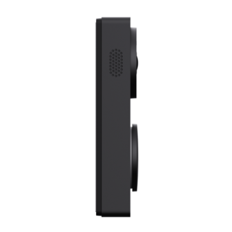 Aqara Smart Video Doorbell G410 Select - bedrade &amp; draadloze videodeurbel met gong - zwart zijkant links