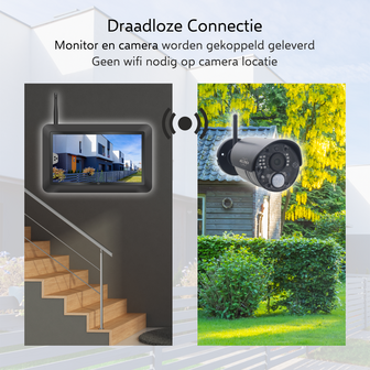 Elro CZ40RIPS draadloze Full HD beveiligingscamera met scherm en app