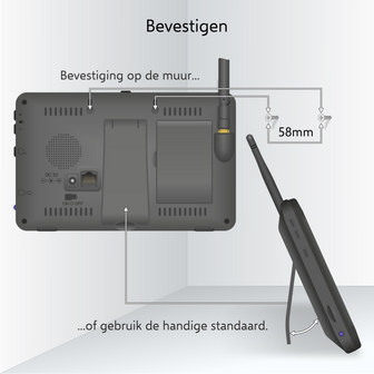 Elro CZ40RIPS draadloze Full HD beveiligingscamera met scherm en app