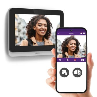 Philips WelcomeEye Connect 3K bedrade deurbel met camera binnenscherm