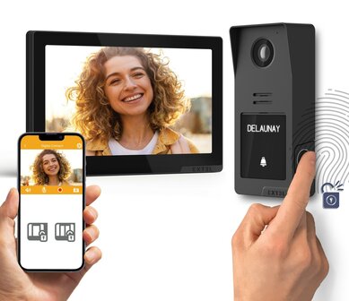 Extel 720335 Digital Connect bedrade video intercom met vingerafdruklezer