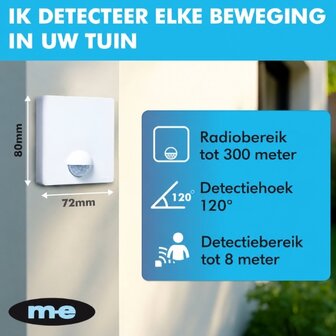 M-E BELL-5804 Wifi draadloze bewegingsmelder 500 meter bereik + app