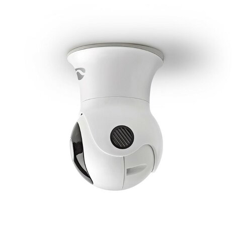 Nedis SmartLife camera voor buiten wit WIFICO20CWT zijkant hangend