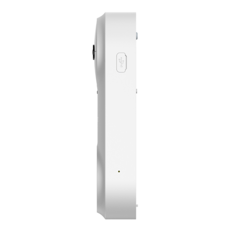 Ezviz DB2 draadloze Wi-Fi video deurbel wit zijkant met micro usb-aansluiting