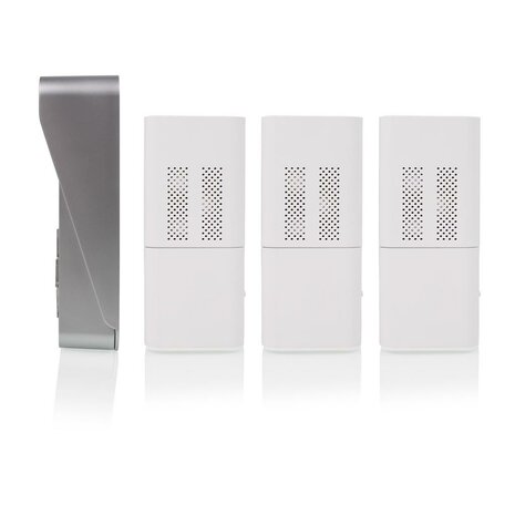 Byron DIC-21535 Draadloze audio deurbel voor 3 appartementen zijkant
