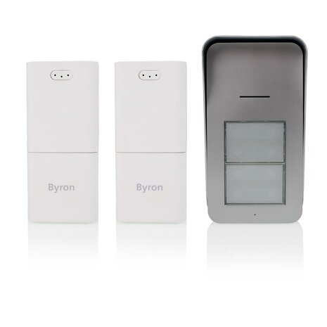 Byron DIC-21525 Draadloze audio deurbel voor 2 appartementen voorkant