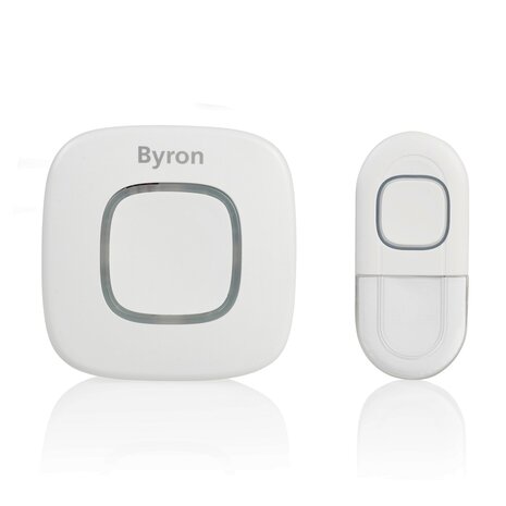 Byron DBY-24722 Draadloze deurbelset BY722 met led-verlichting en 200 meter bereik voor stopcontact voorkant