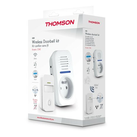 Thomson 513131 draadloze en kinetische deurbel met flashlight doos