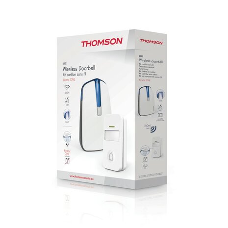 Thomson 513127 draadloze en kinetische deurbel met flitslicht doos