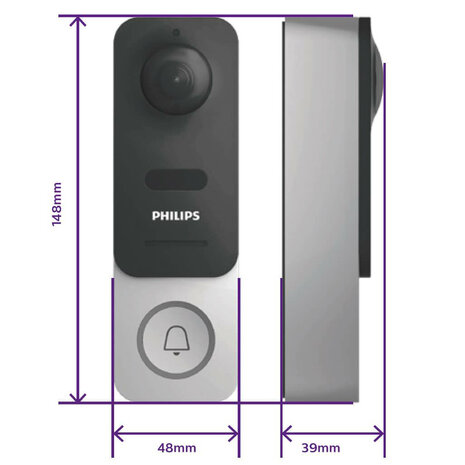 Philips WelcomeEye link draadloze deurbel met camera 531034