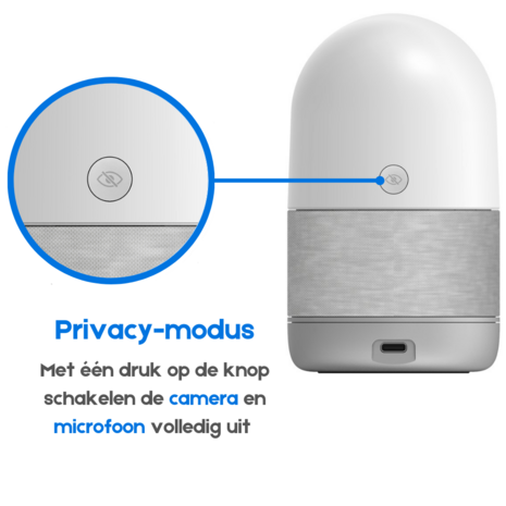 Philips WelcomeEye Look gemotoriseerde Wi-Fi binnencamera 2k privacy modus