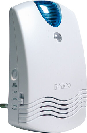 M-E FG1 draadloze deurbel met flitslicht 41010 voor stopcontact 230v ontvanger