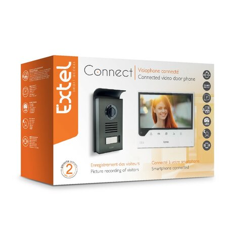Extel 720308 bedrade intercom met camera + app in verpakking