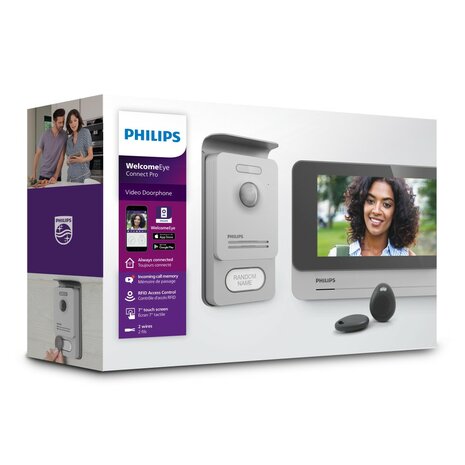 Philips WelcomeEye Connect Pro Wi-Fi intercom met camera + scherm doos
