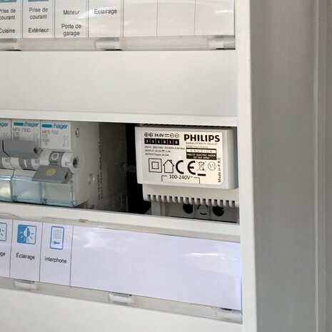 Philips WelcomeEye Power transformator in meterkast