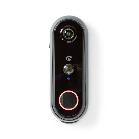 Nedis SmartLife WIFICDP20GY videodeurbel zwart voorzijde