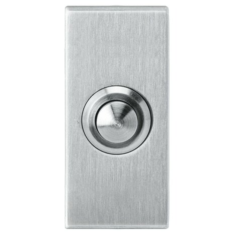 Artitec 93563 beldrukker rechthoekig rvs mat zilver