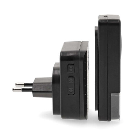 Nedis DOORB310BK draadloze deurbel 150 meter met plug-in ontvanger zwart