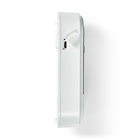 Nedis SmartLife WIFICDP30WT Wi-Fi videodeurbel wit zijkant met micro usb poort