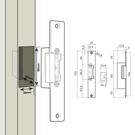 Avidsen 102270 korte elektrische deuropener