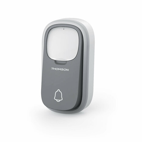 Thomson 513133 draadloze deurbel met kinetische knop met verwisselbaar naamplaatje