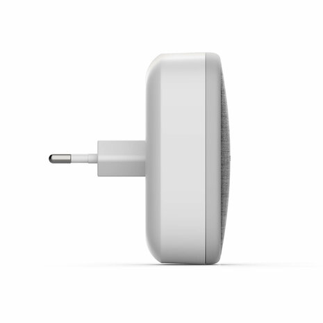 Thomson 513133 draadloze deurbel met kinetische knop en plug-in ontvanger zijkant
