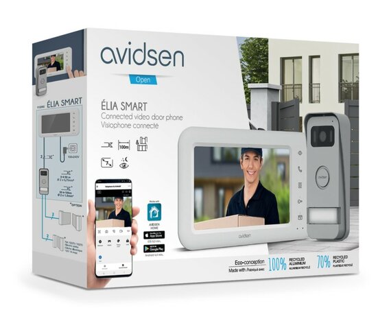 Avidsen Elia Smart 112292 slimme bedrade intercom met camera + app verpakkingsdoos