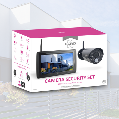 Elro CZ40RIPS draadloze Full HD beveiligingscamera met scherm en app