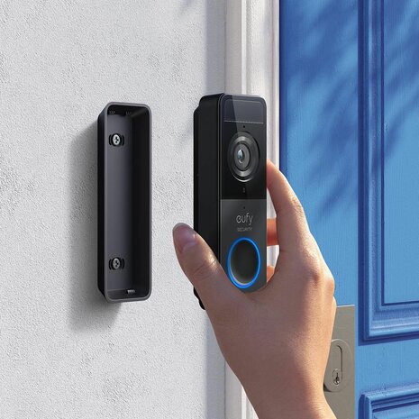 Eufy slimme draadloze videodeurbel batterij 1080P zwart + chime