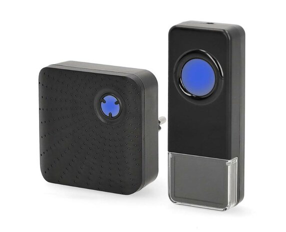 Nedis DOORB310BK3 draadloze deurbel 150 meter met drie plug-in ontvangers zwart