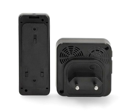 Nedis DOORB310BK3 draadloze deurbel 150 meter met drie plug-in ontvangers zwart