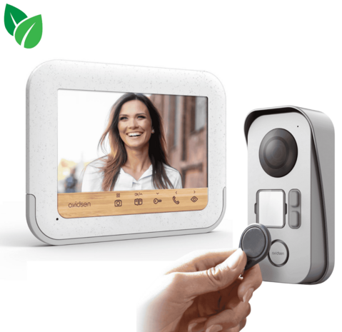 Avidsen 112282 bambooview milieuvriendelijke intercom met camera