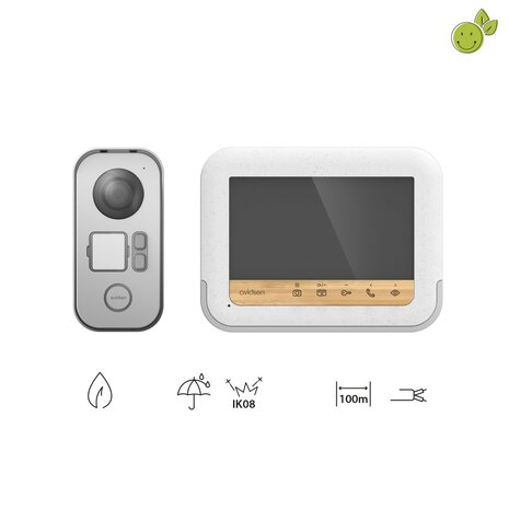 Avidsen 112282 bambooview milieuvriendelijke intercom met camera specificaties