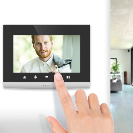 Extel 720324 connect 2 bedrade Wi-Fi video intercom binnenscherm met touchknoppen